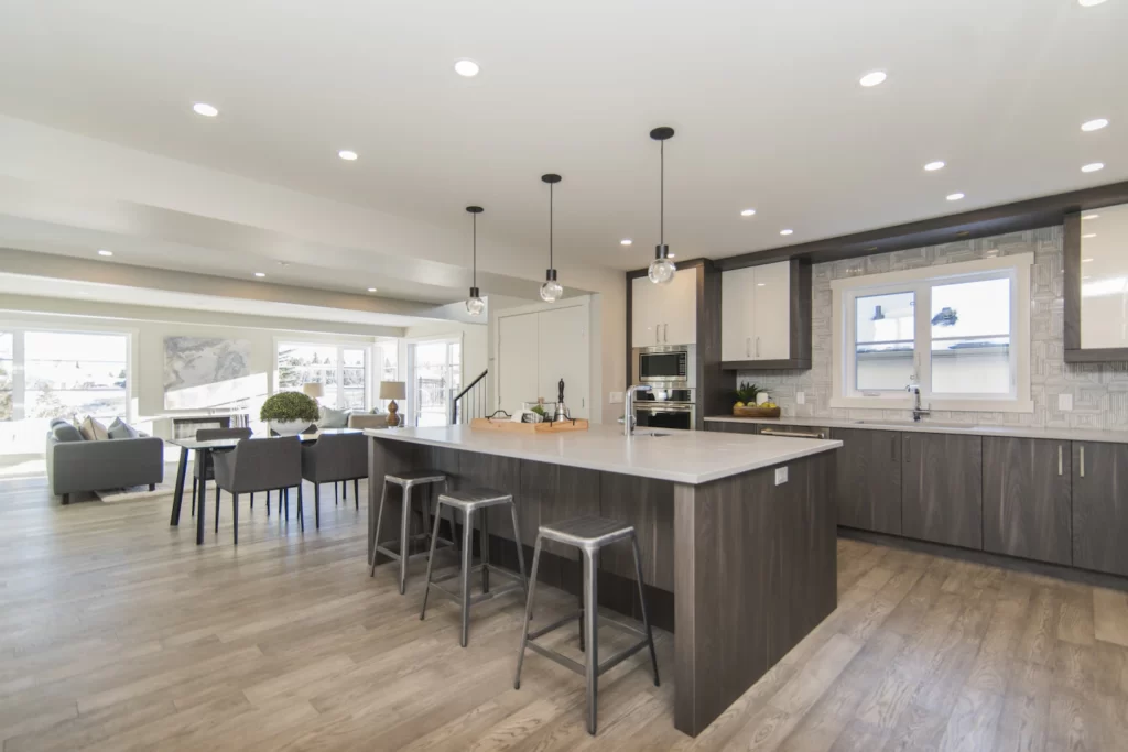 Kitchen in middle of house
